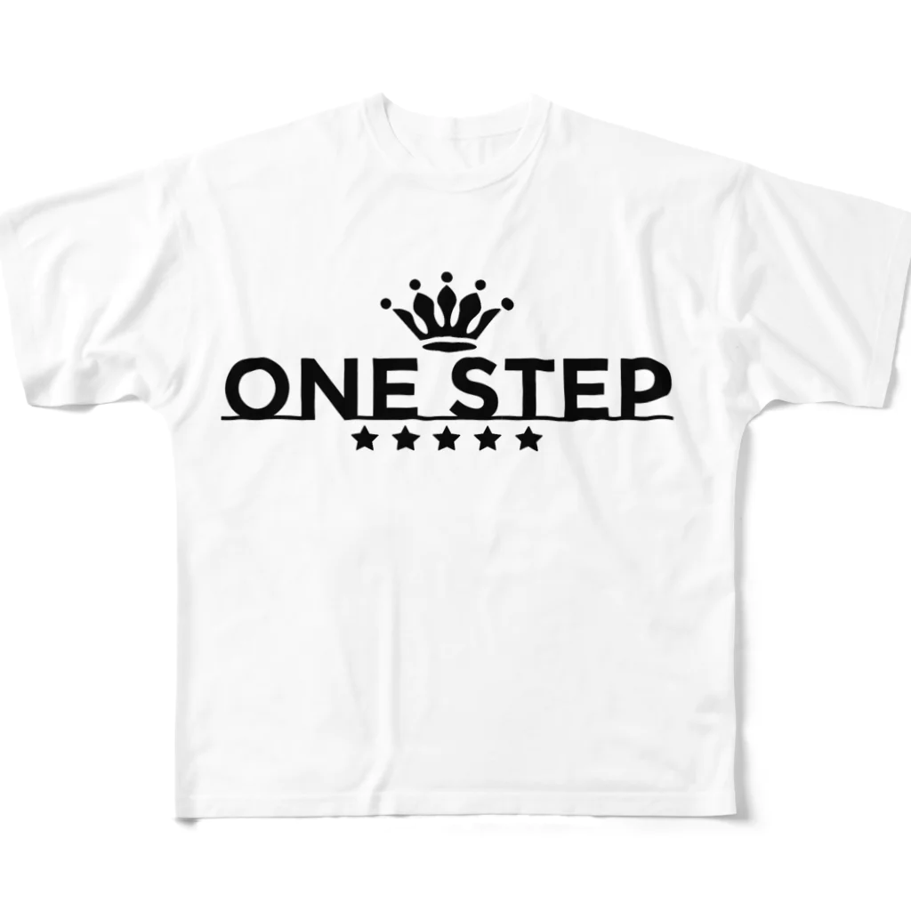 ONE STEPのONE STEP CROWN フルグラフィックTシャツ