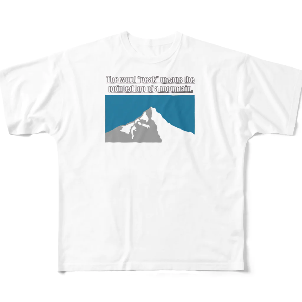 Jam- のJam-peak 山 フルグラフィックTシャツ