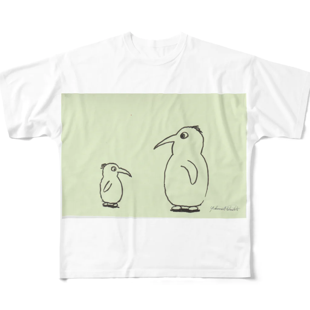 自由空間のペンギンもどき フルグラフィックTシャツ