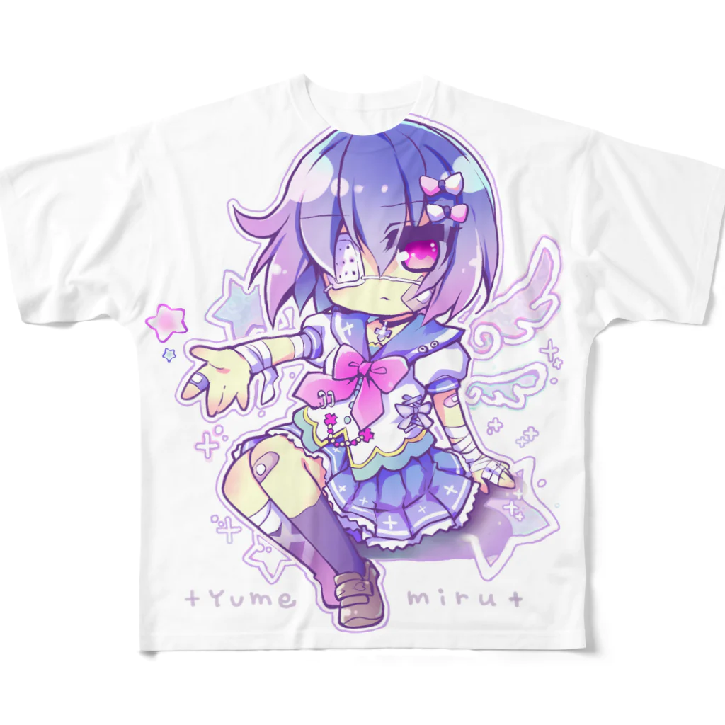 月蝕ざっか店＠SUZURIの<dolls>ユメミル - B All-Over Print T-Shirt