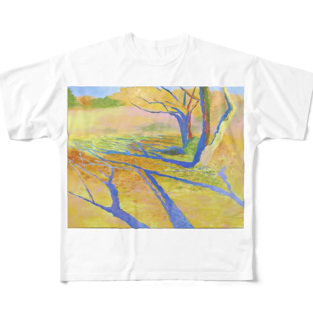 meiyuのお店の冬の公園 All-Over Print T-Shirt