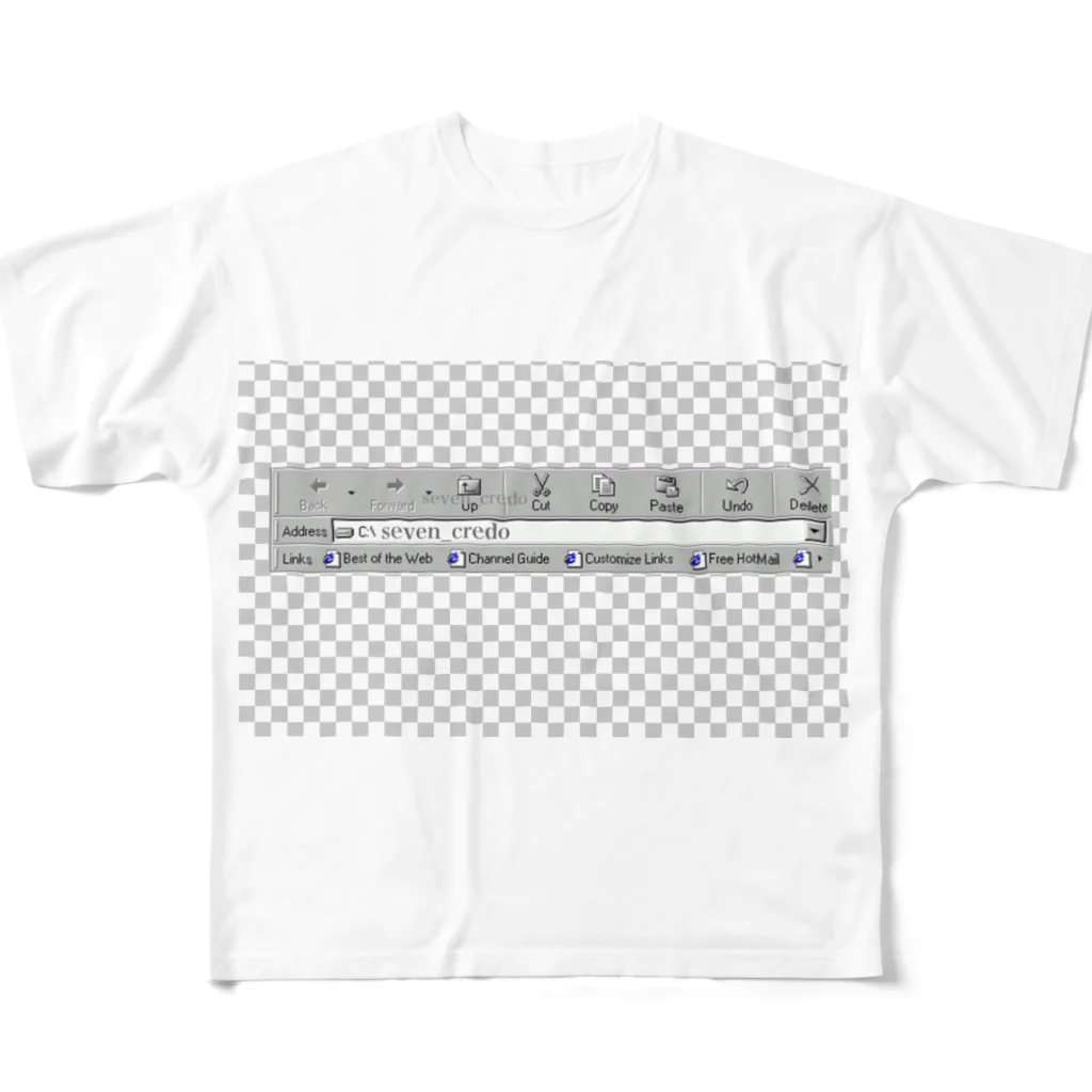 i_am_sevenのSEVENCREDO All-Over Print T-Shirt