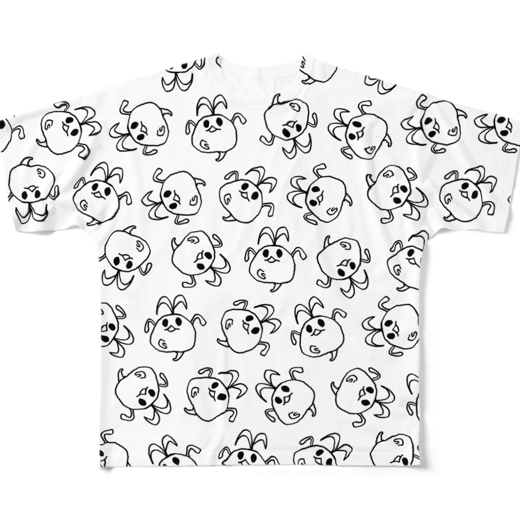 おもちカンパニーのあわさんフルグラT All-Over Print T-Shirt