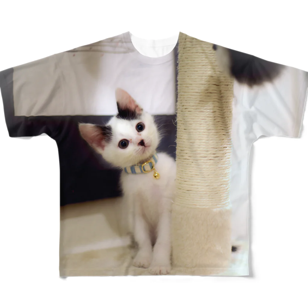 カメラマンと猫のお店のひょっこりみっけちゃん フルグラフィックTシャツ