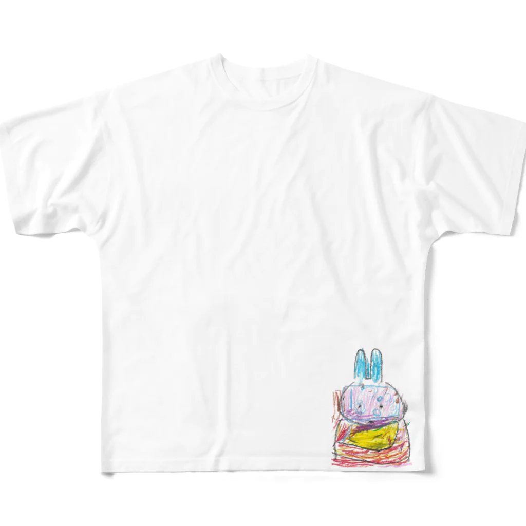 futaba_npoの考えごとのうさぎ All-Over Print T-Shirt