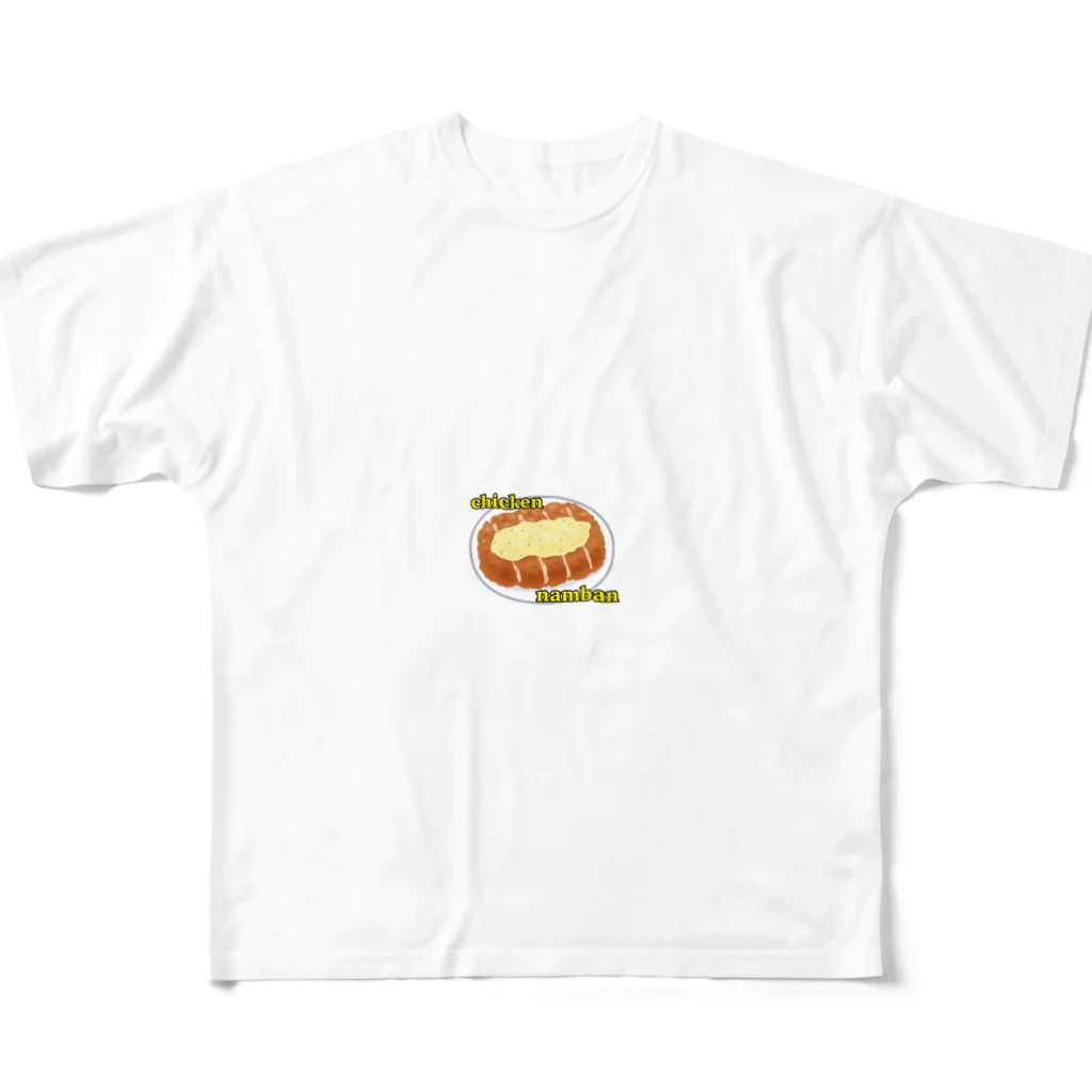 チキン南蛮協会会長のLOVEチキン南蛮 All-Over Print T-Shirt