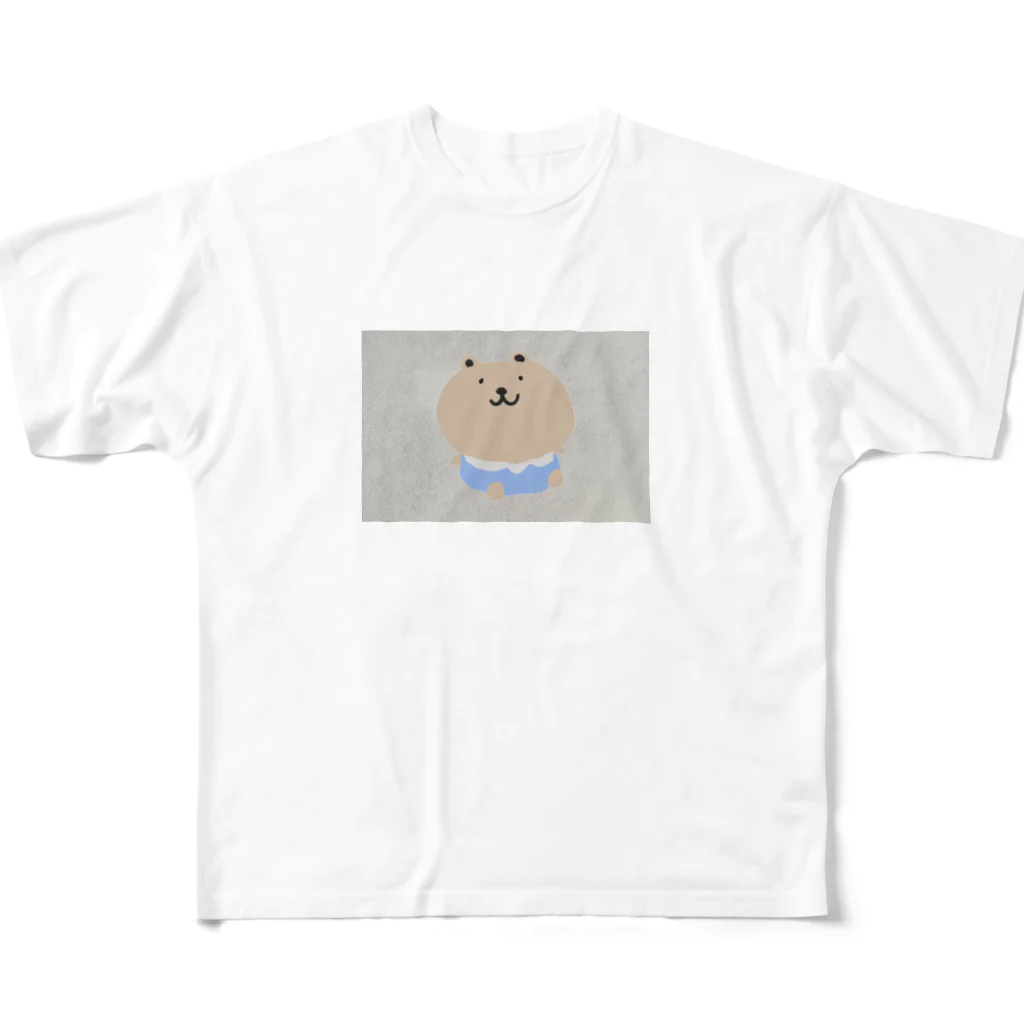 Bunshopの爽やかくまちゃん フルグラフィックTシャツ