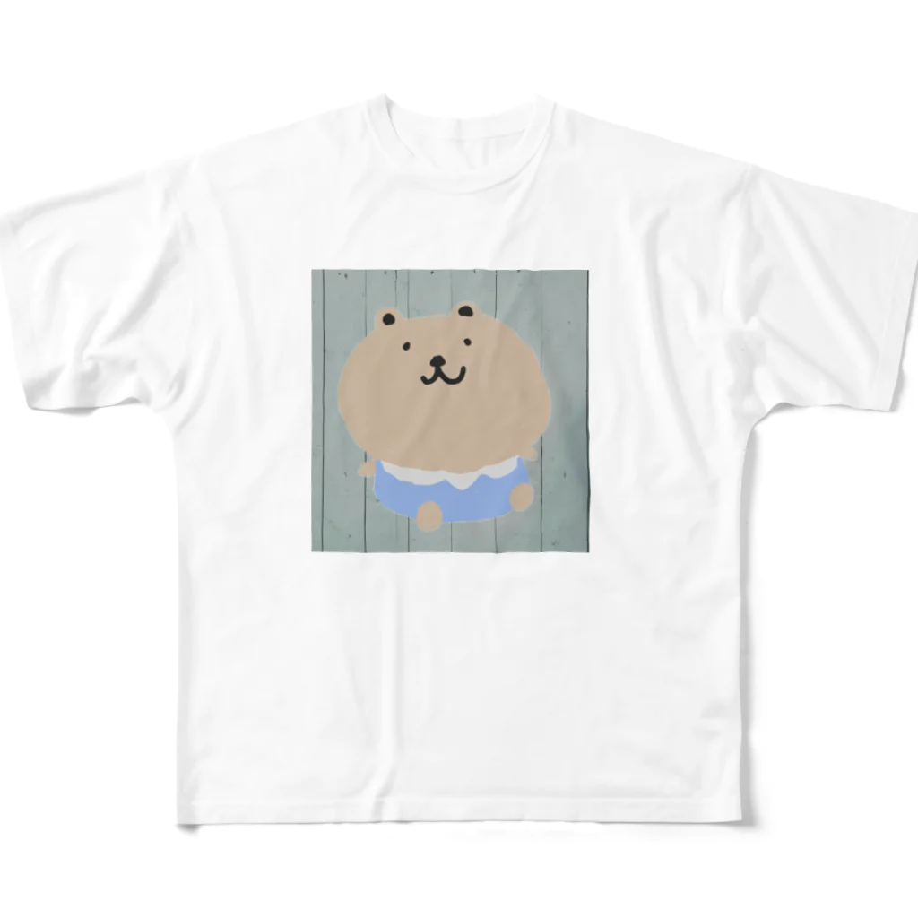 Bunshopの爽やかくまちゃん2 フルグラフィックTシャツ