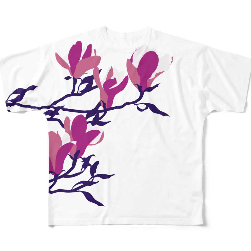 日下田の木蓮 フルグラフィックTシャツ