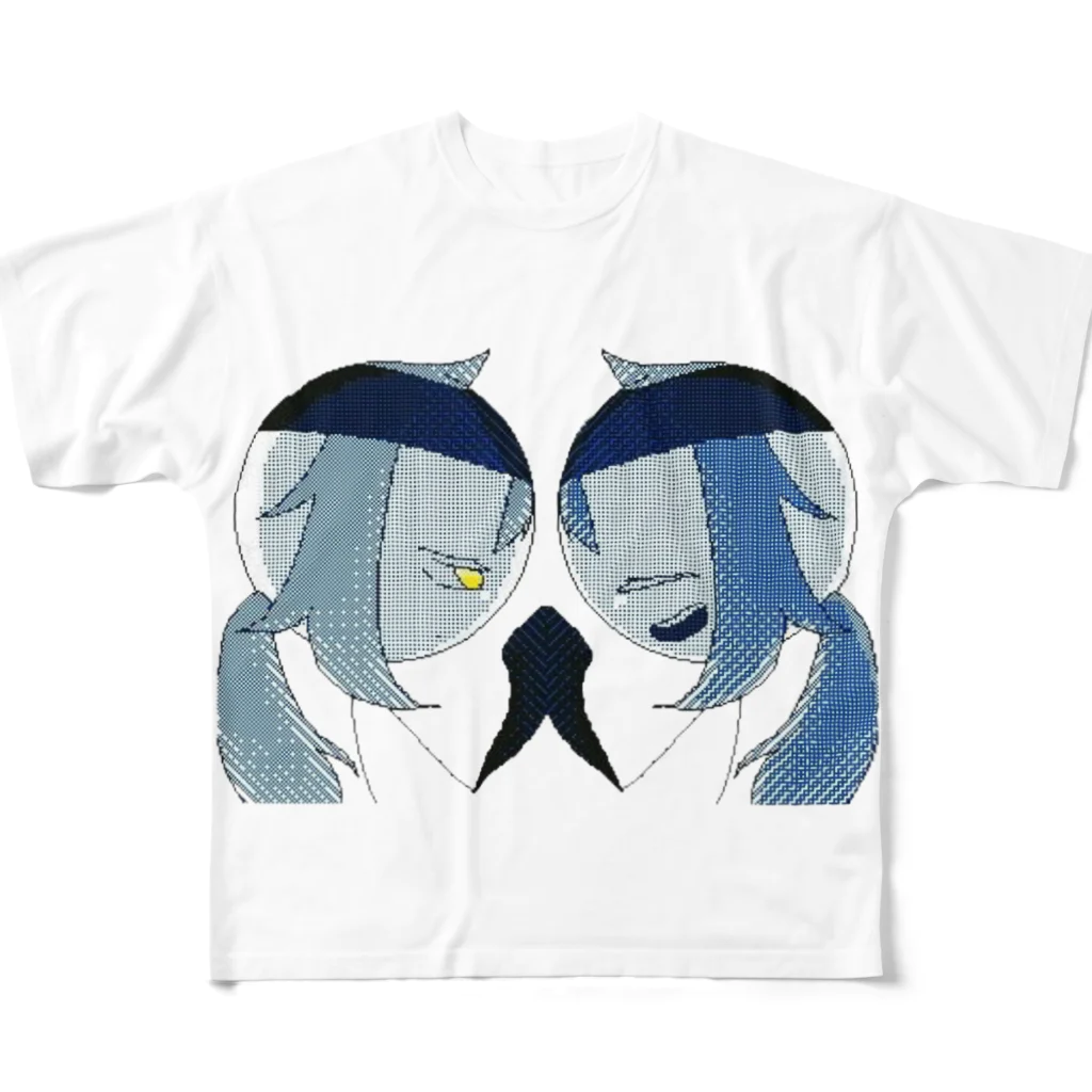 甲羅さんのお店の甲羅さんとるかぴすちゃん All-Over Print T-Shirt