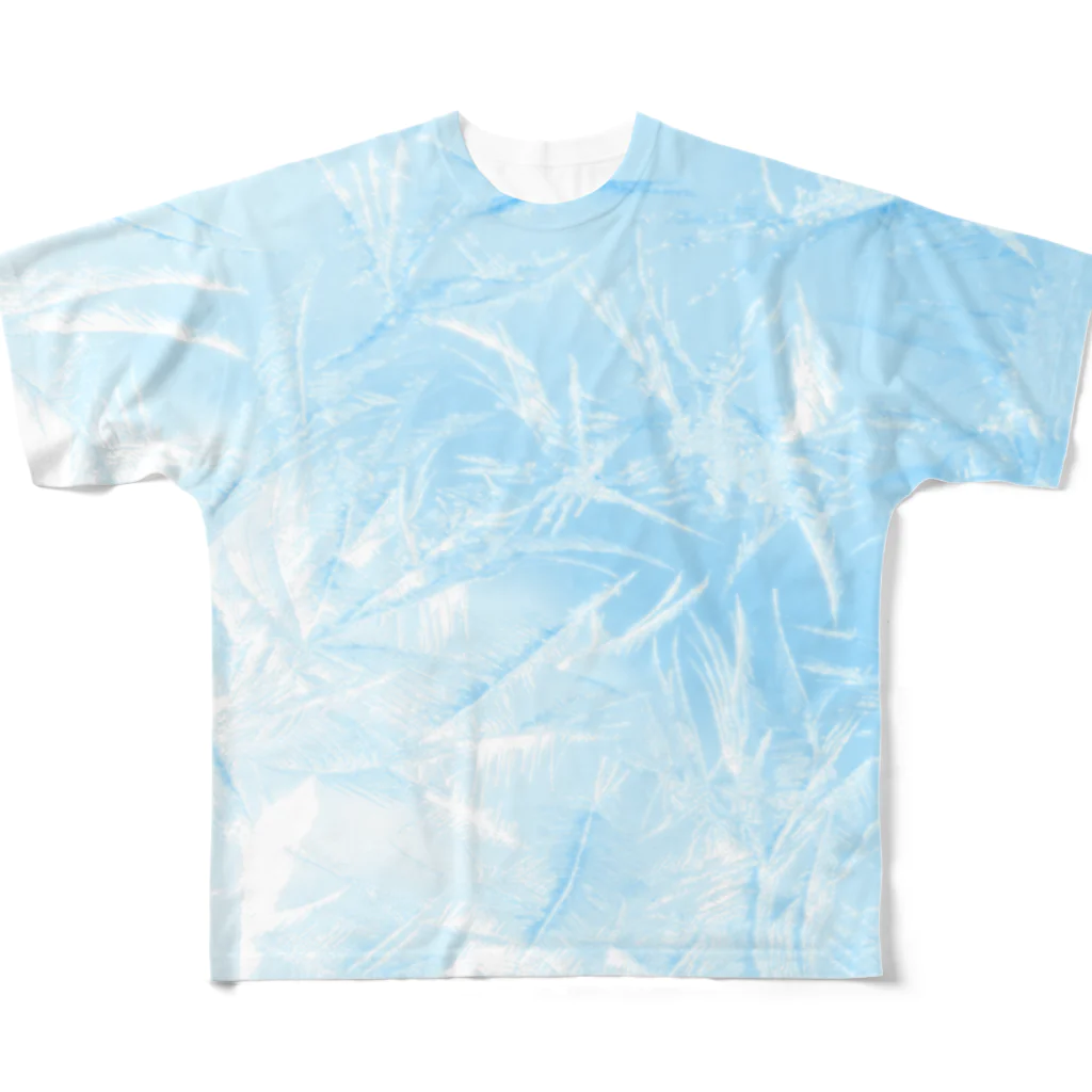 毒舌熊 本音クマ＠LINEスタンプのIce reflected light World blue フルグラフィックTシャツ