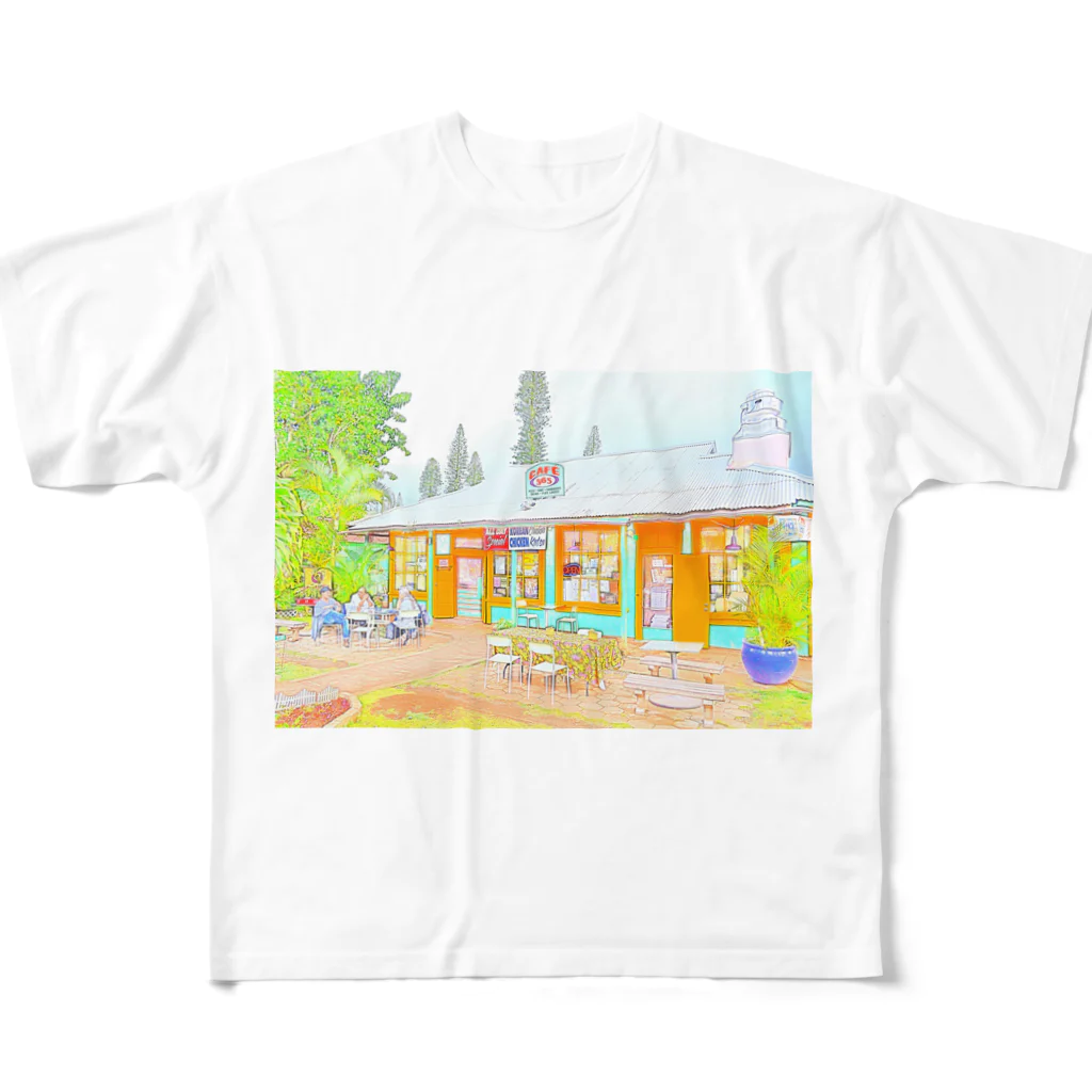 アロハスタイルハワイのラナイ・シティ Cafe 565 All-Over Print T-Shirt