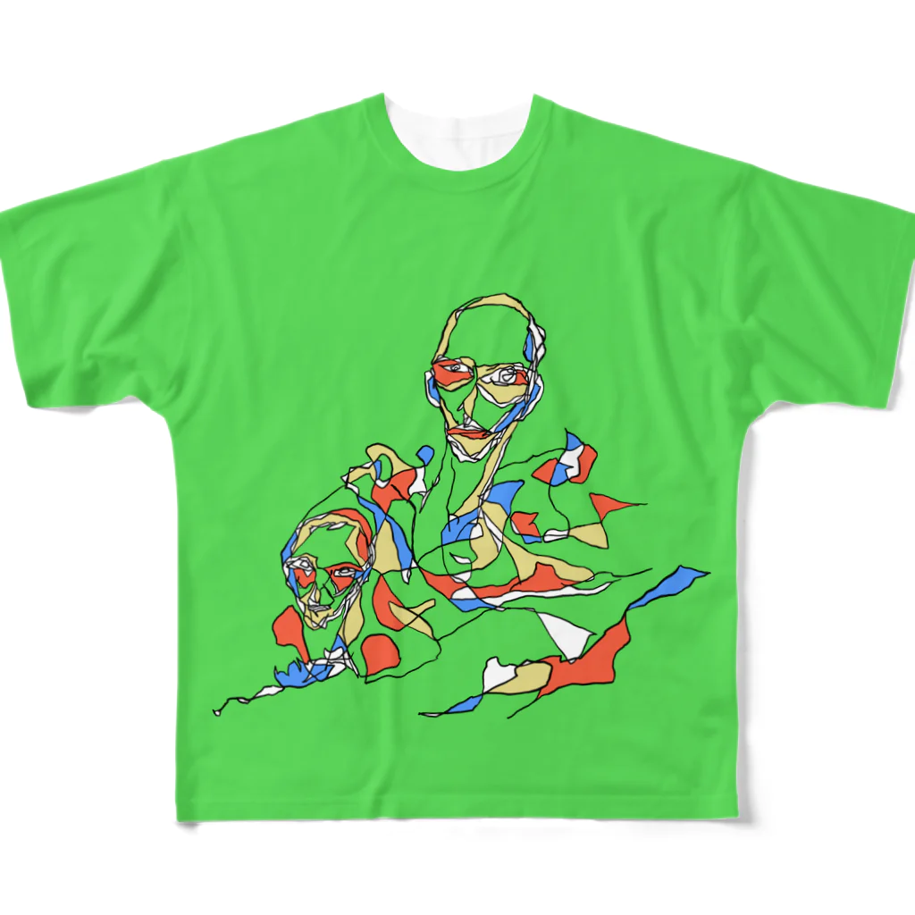 マ太郎のおはじき フルグラフィックTシャツ