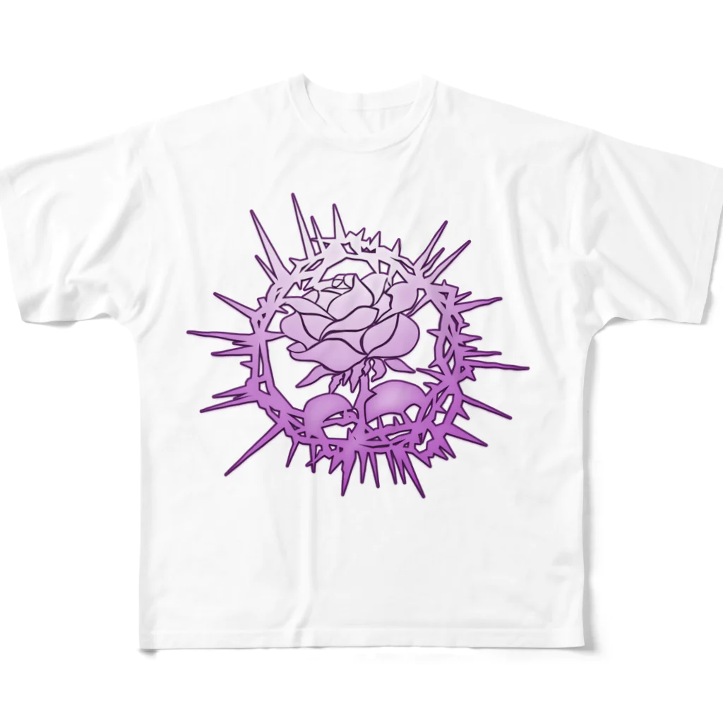 AURA_HYSTERICAのRose_of_Passion All-Over Print T-Shirt