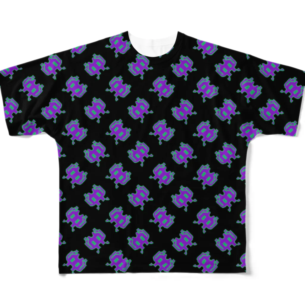 汀のCheap Alien 黒 All-Over Print T-Shirt