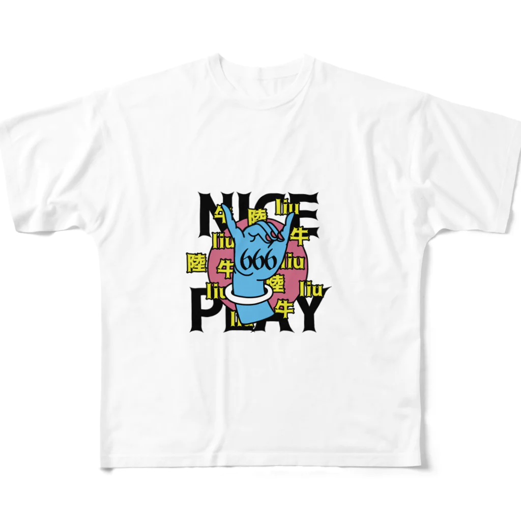 中華呪術堂（チャイナマジックホール）のNICE PLAY【666】 フルグラフィックTシャツ