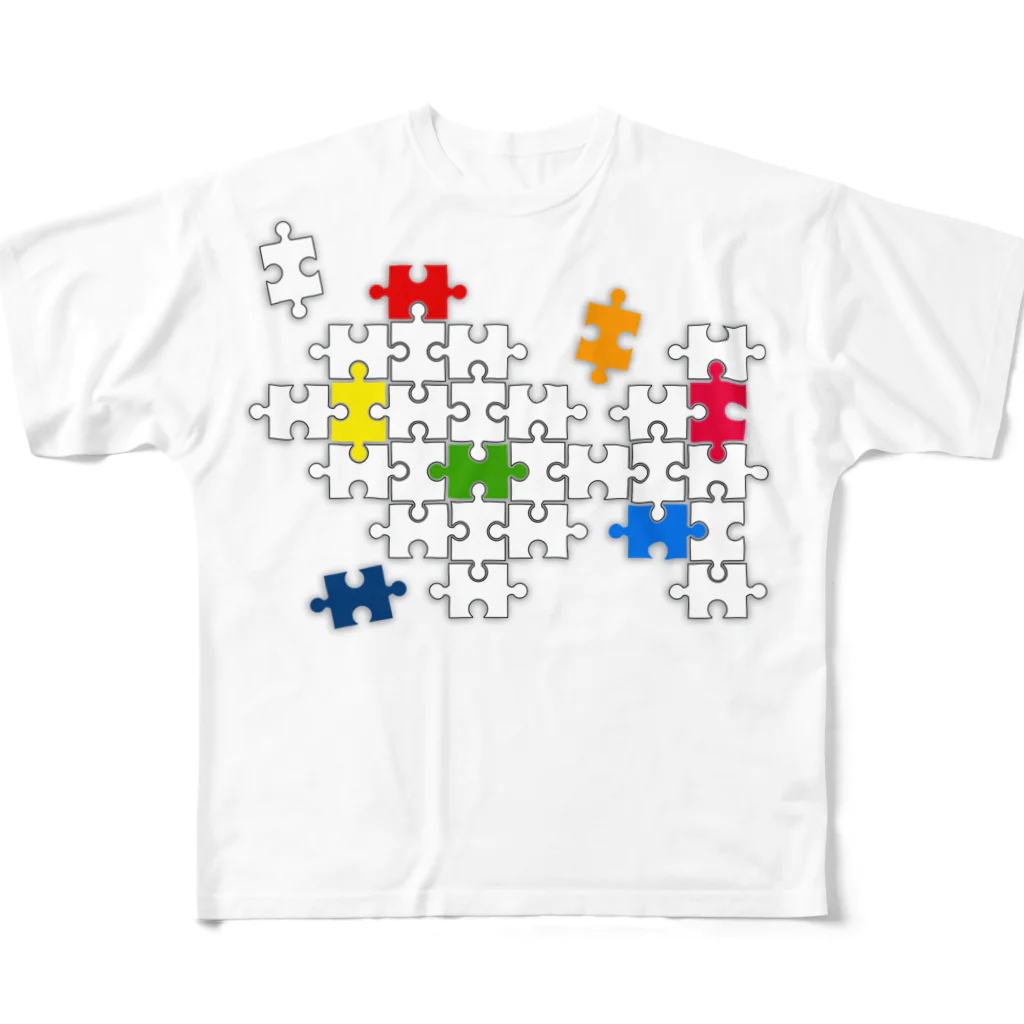 AURA_HYSTERICAのJigsaw_Puzzle フルグラフィックTシャツ