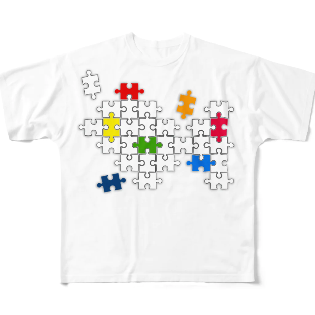 AURA_HYSTERICAのJigsaw_Puzzle フルグラフィックTシャツ