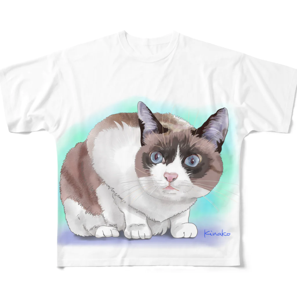 kinako-japanの楓ちゃん フルグラフィックTシャツ