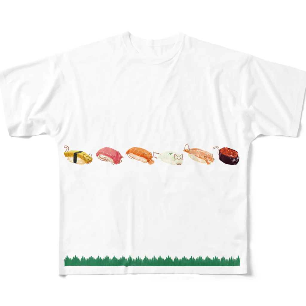 たかすすきの寿司にゃん All-Over Print T-Shirt