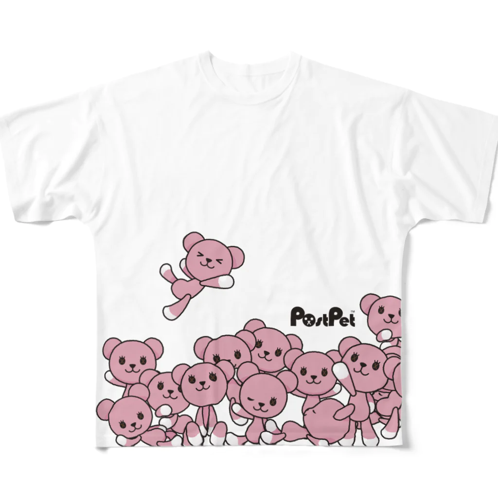 PostPet Official Shopのモモ増量中 All-Over Print T-Shirt