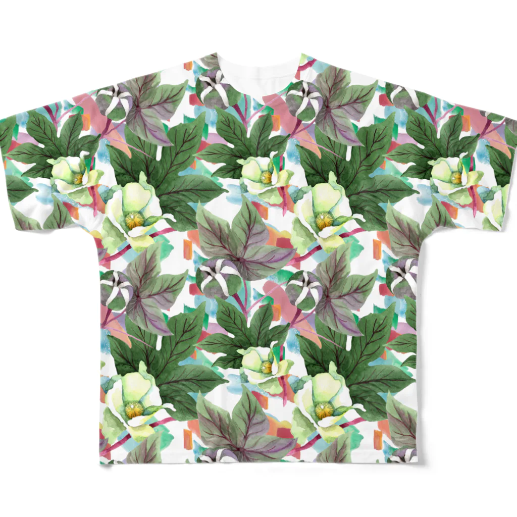 SANKAKU DESIGN STOREのcotton flower bud。 SUMMER フルグラフィックTシャツ