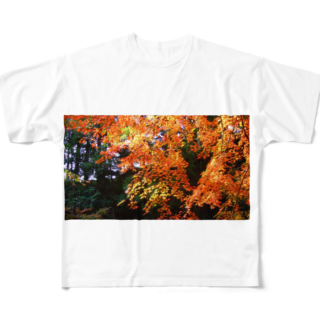 臥龍の紅葉 フルグラフィックTシャツ