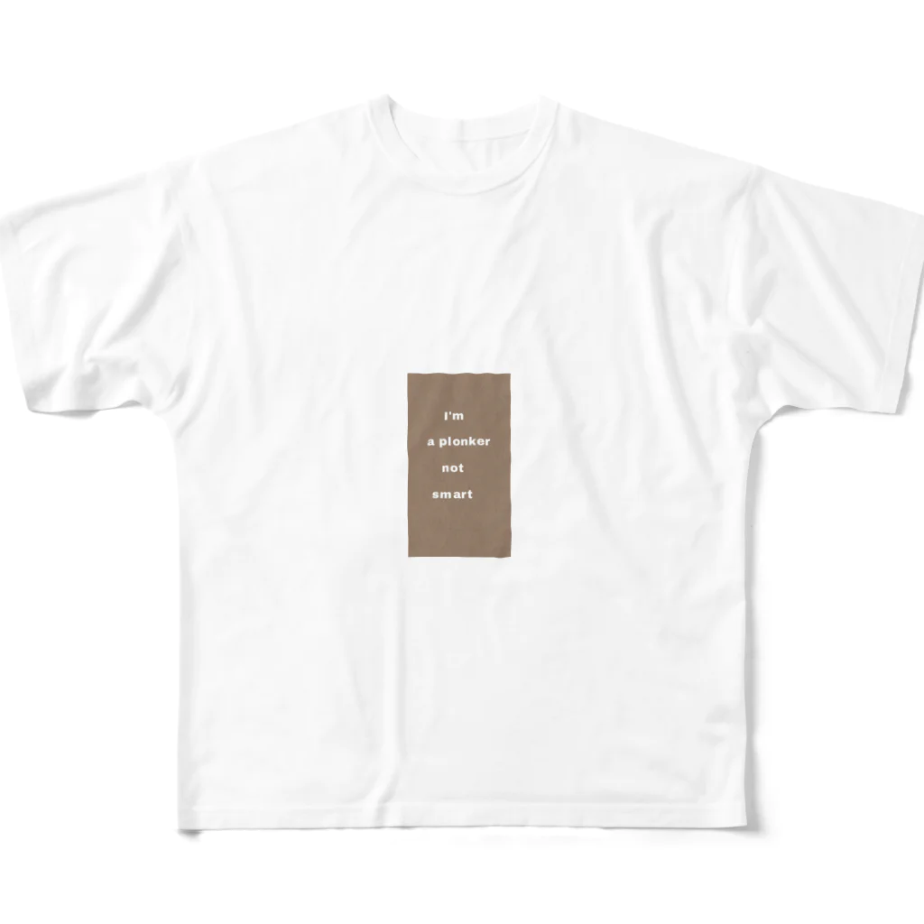 727ShunのI'm a plonkaer not smart フルグラフィックTシャツ