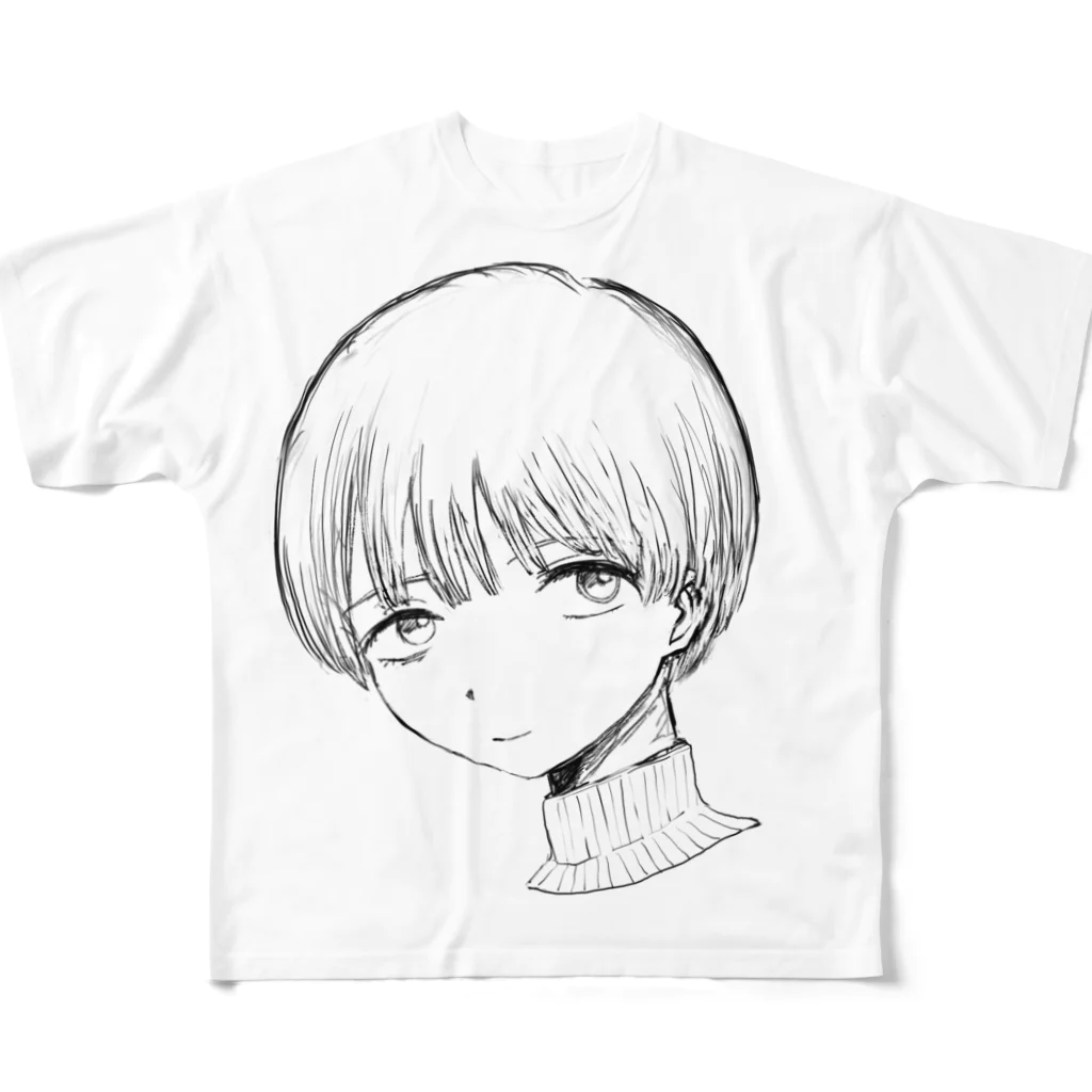 縺纏nullのあくじき君 フルグラフィックTシャツ