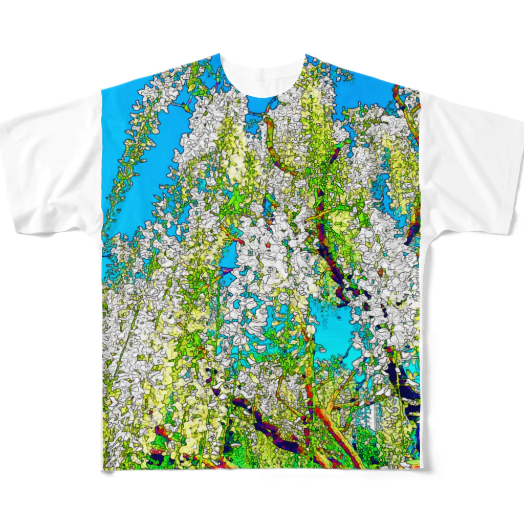 なみなみ・しずかの白藤 All-Over Print T-Shirt