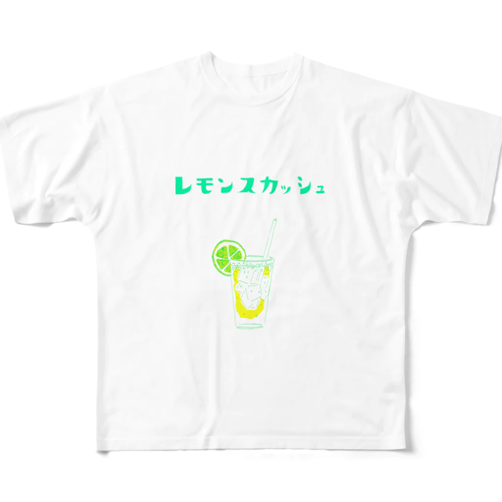 NIKORASU GOの夏デザイン「レモンスカッシュ」（Tシャツ・パーカー・グッズ・ETC） All-Over Print T-Shirt