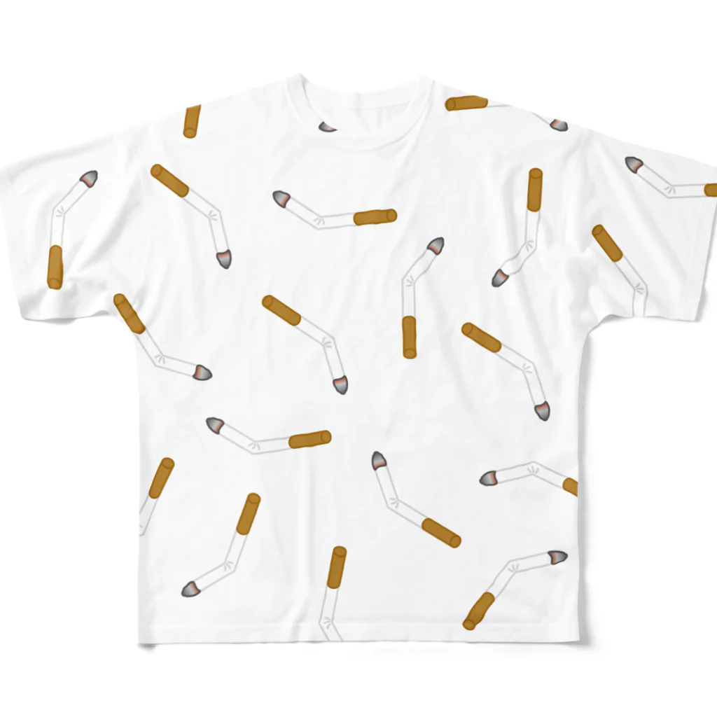 SLÜNGのCigarette butt All-Over Print T-Shirt