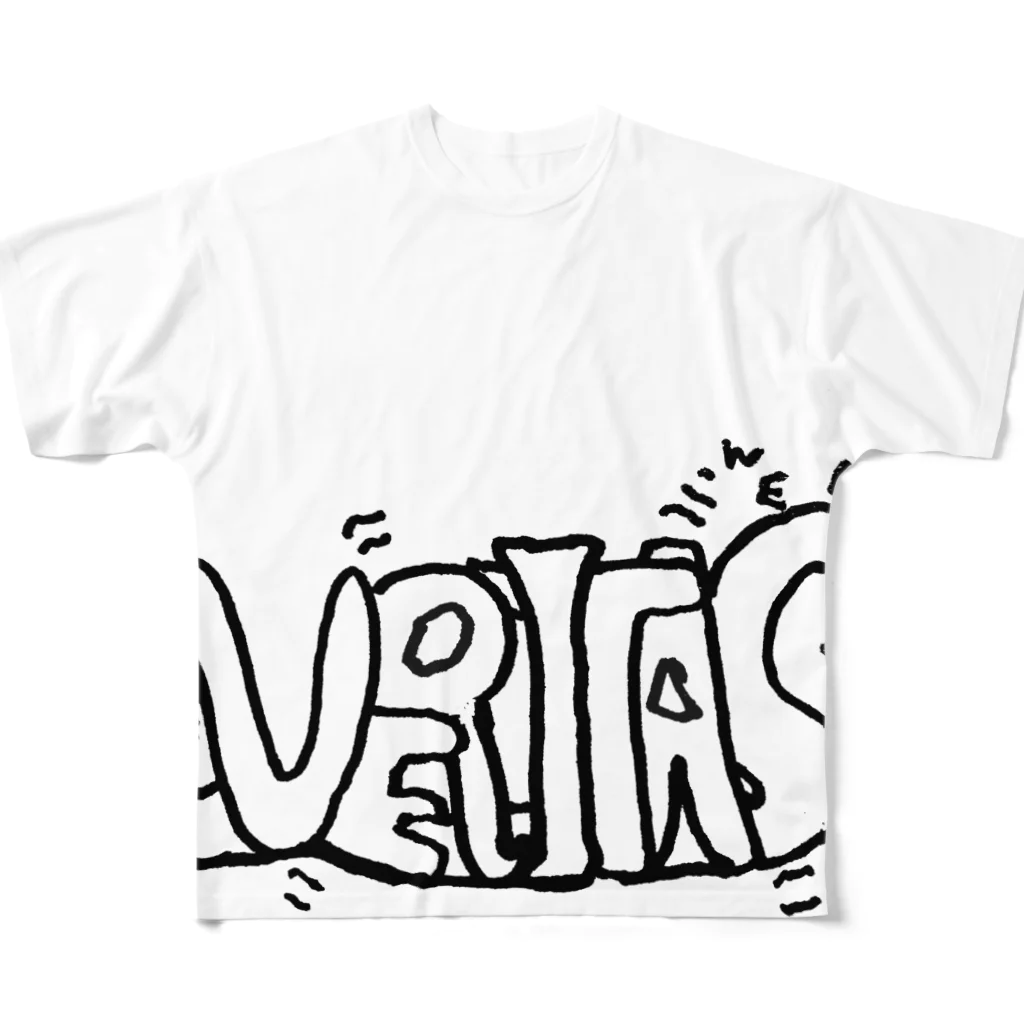 kaimokotusのveritas黒 All-Over Print T-Shirt