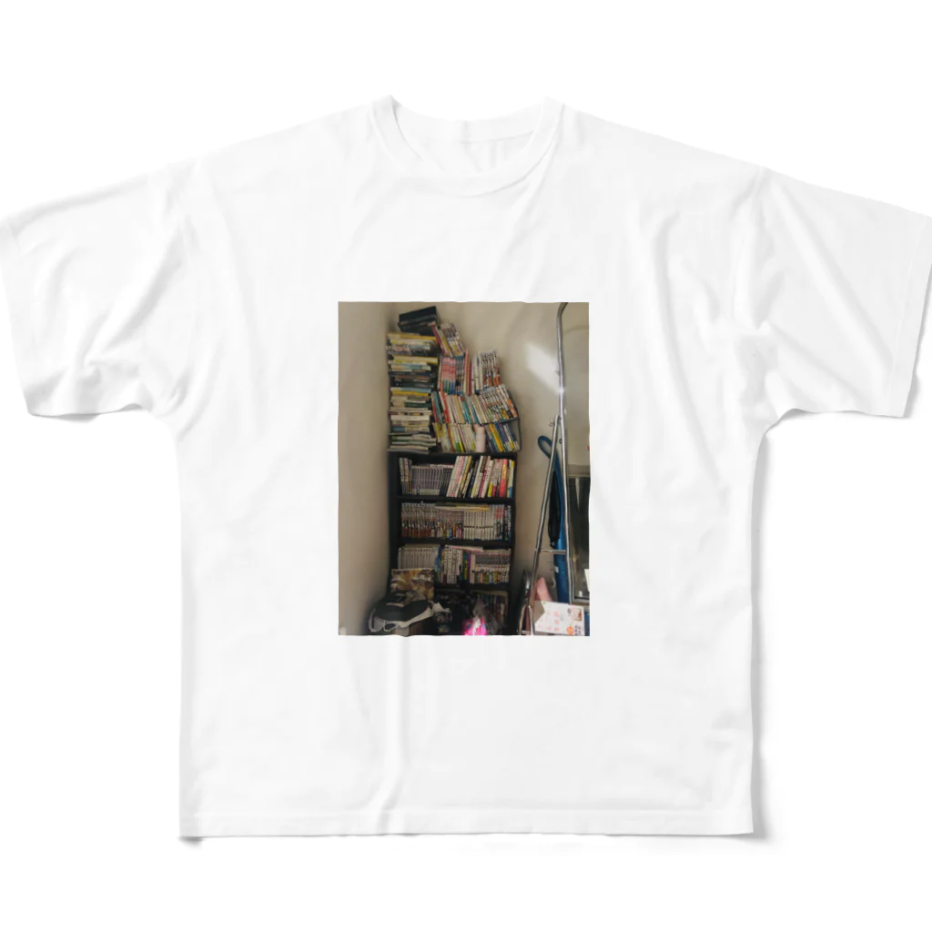 チーズおかきちゃん🟡の本だな フルグラフィックTシャツ