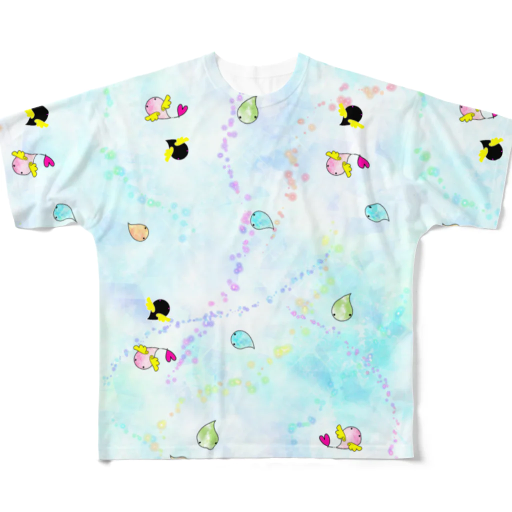 1℃⑥8〜わんど☆ろくまる屋の踊るロクマル All-Over Print T-Shirt