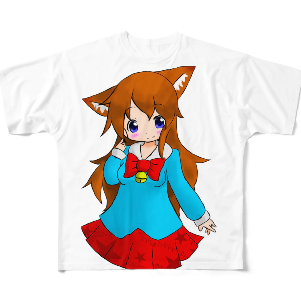 まっつん工房のネコミミの女の子 All-Over Print T-Shirt