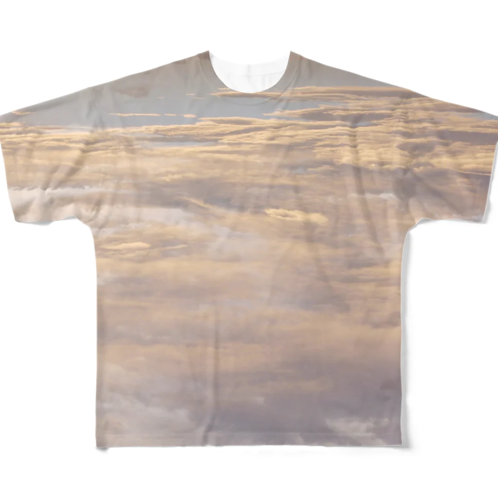 nanaqsaのin the clouds フルグラフィックTシャツ