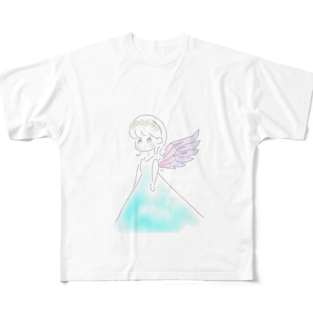 cloudy___cloudyの天使 フルグラフィックTシャツ