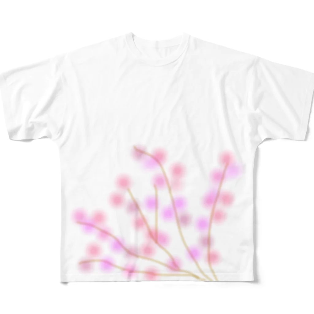 タンポポの春桜 フルグラフィックTシャツ