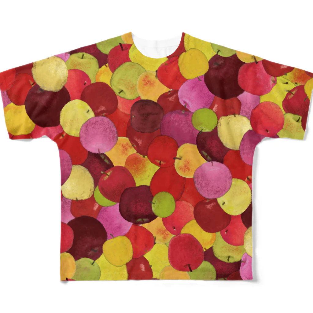 りんごくんのおみせのりんごだらけ All-Over Print T-Shirt