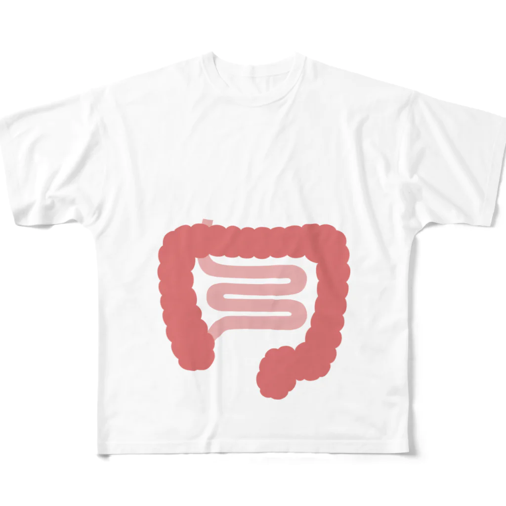 8anna storeの人体のなぞ。ぴかぴかピンクの大腸。 All-Over Print T-Shirt