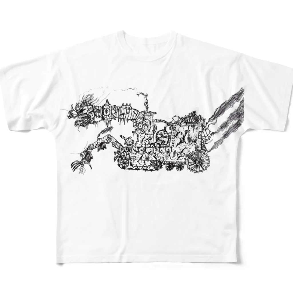 syousyouのメカパンクドラゴン All-Over Print T-Shirt