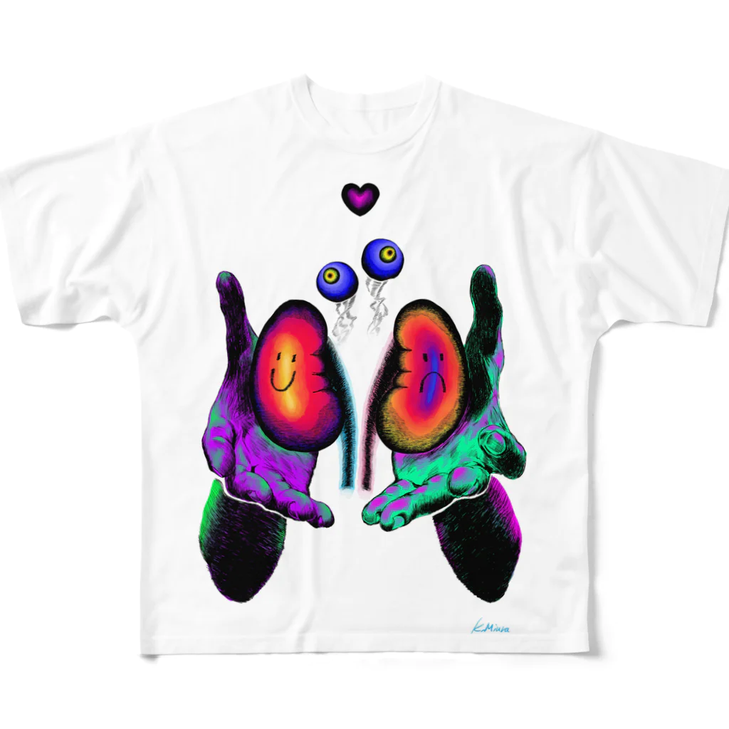 みうらの献眼献腎 All-Over Print T-Shirt