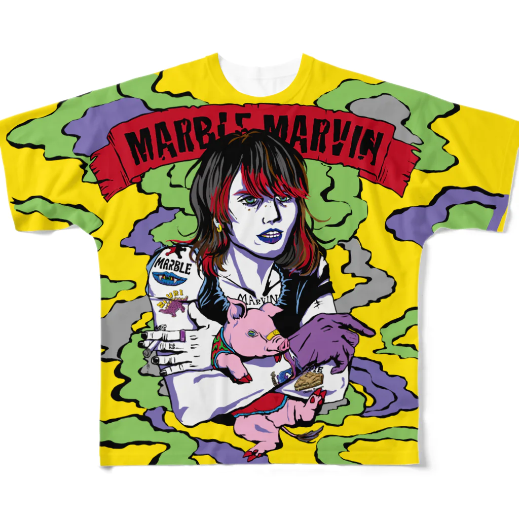 CHEBLOのMARBLE MARVIN　 フルグラフィックTシャツ