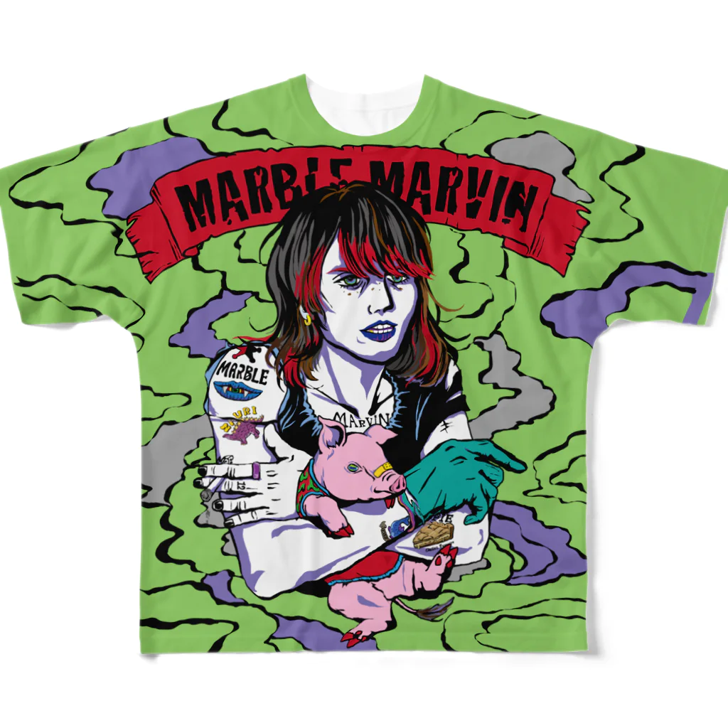 CHEBLOのMARBLE MARVIN　 フルグラフィックTシャツ