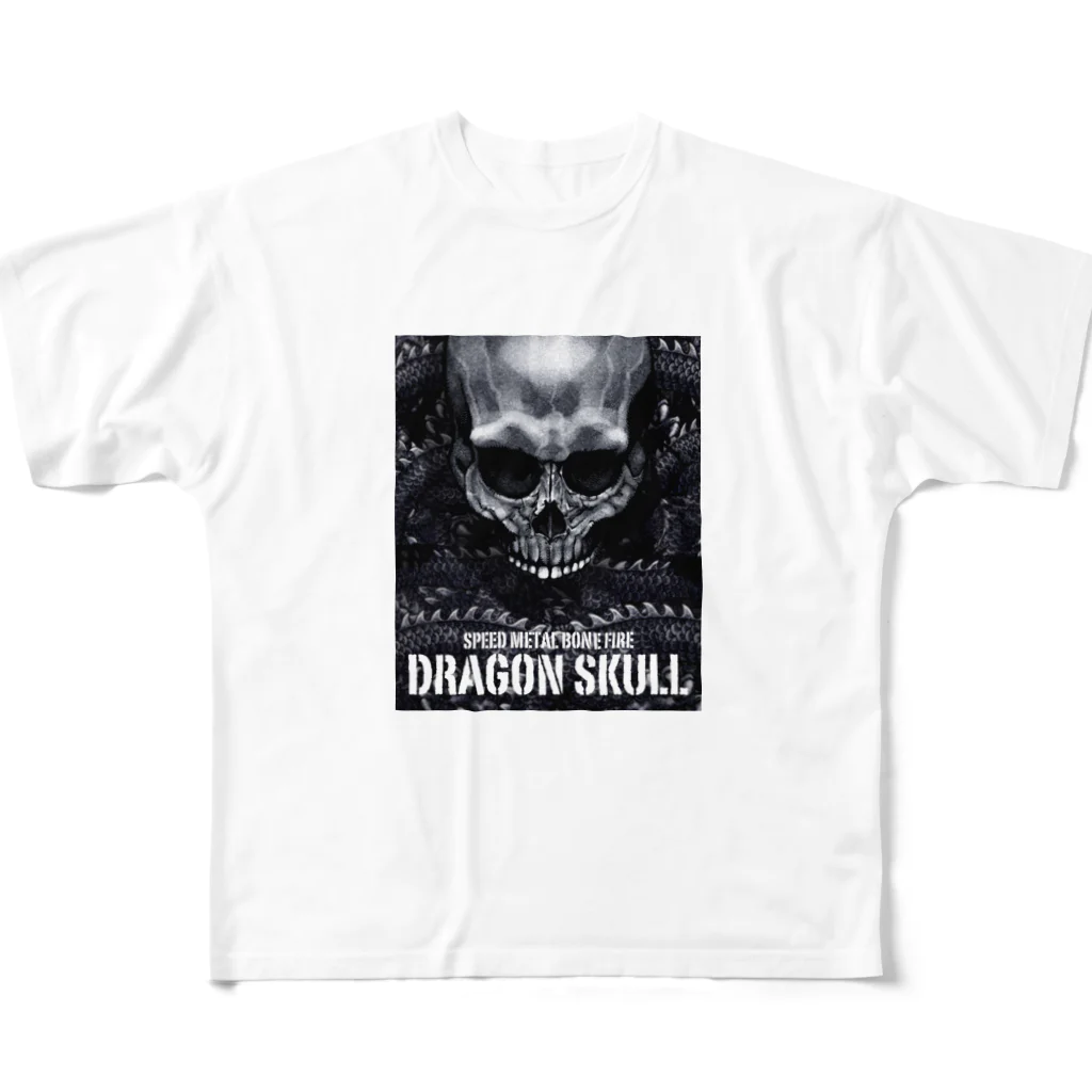 マサオウのドラゴンスカルTシャツ All-Over Print T-Shirt