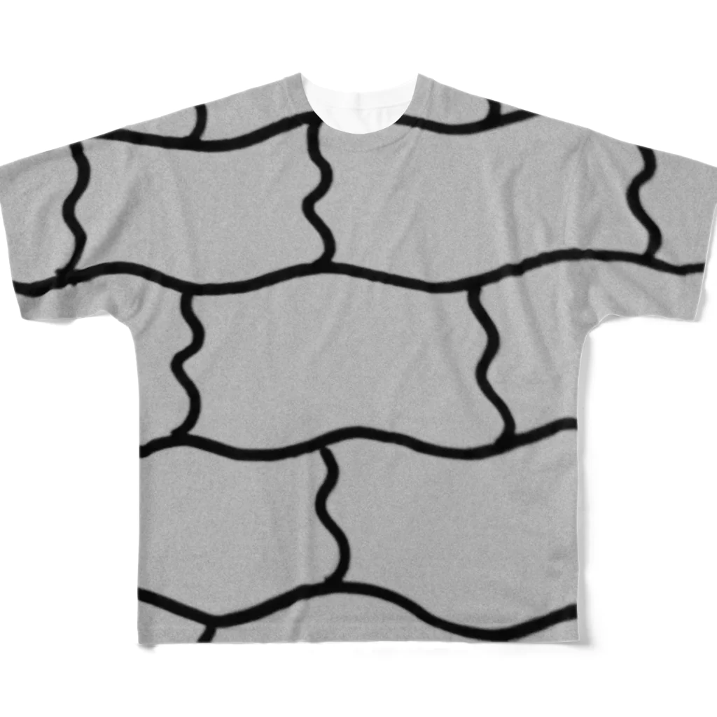 COOSのレンガ フルグラフィックTシャツ
