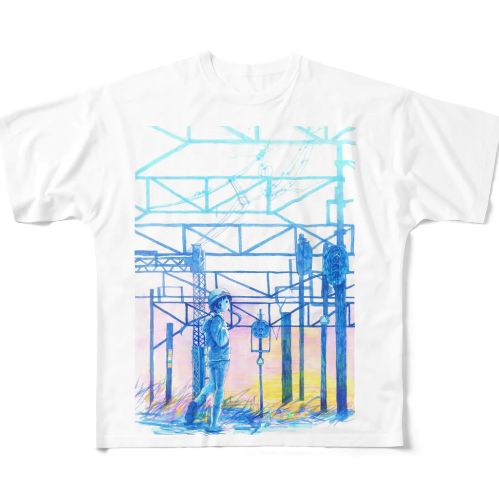 新商品PTオリジナルショップの矢ヶ崎第一閉そく信号機(碓氷線) All-Over Print T-Shirt