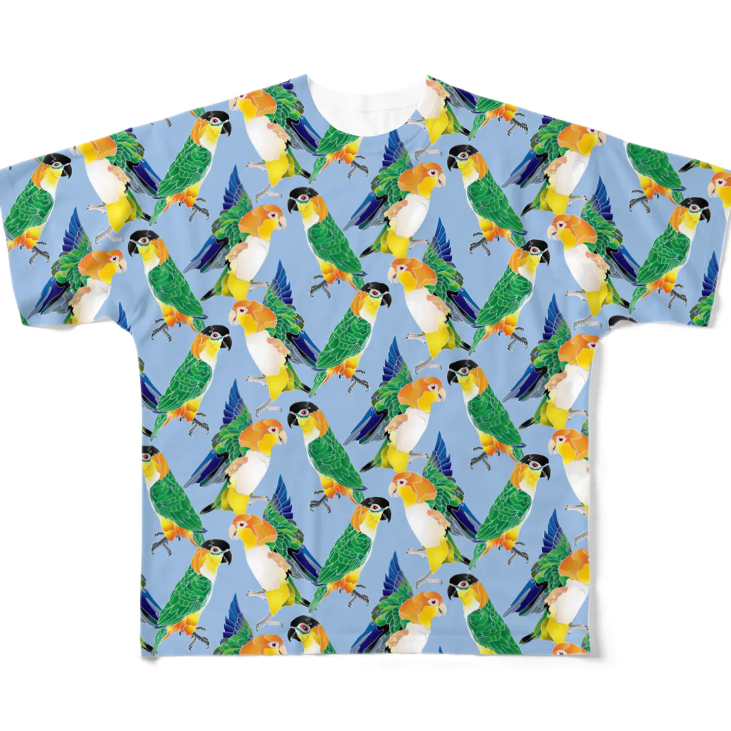 piyopiyobrandのシロハラズグロシロハラTシャツ All-Over Print T-Shirt