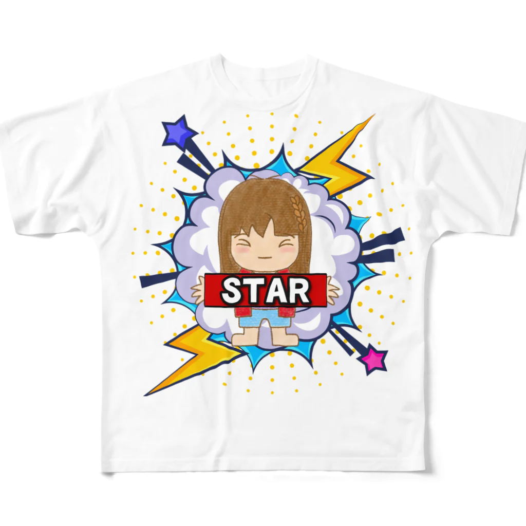 星月芽依のめいめいTシャツ All-Over Print T-Shirt